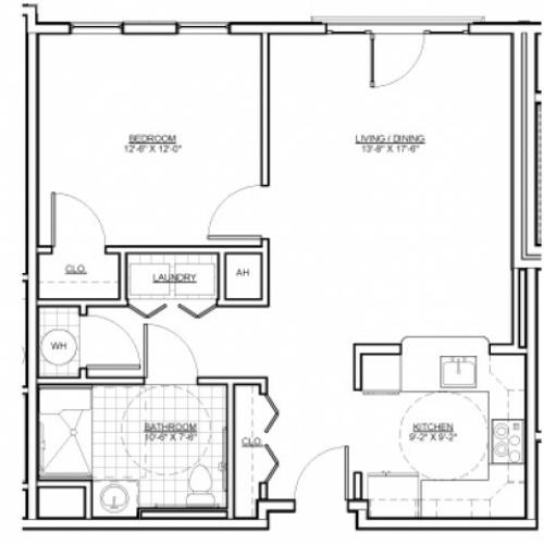 Floor Plan 7 | Everett MA Apartments | Wellington Parkside