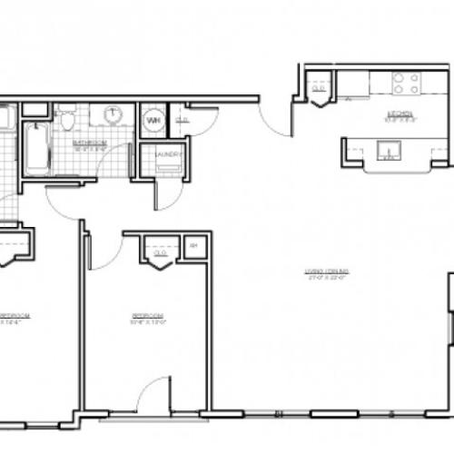 Floor Plan 12 | Everett MA Apartments | Wellington Parkside