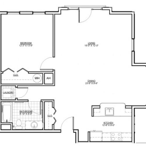 Floor Plan 4 | Luxury Apartments Malden MA | Wellington Parkside