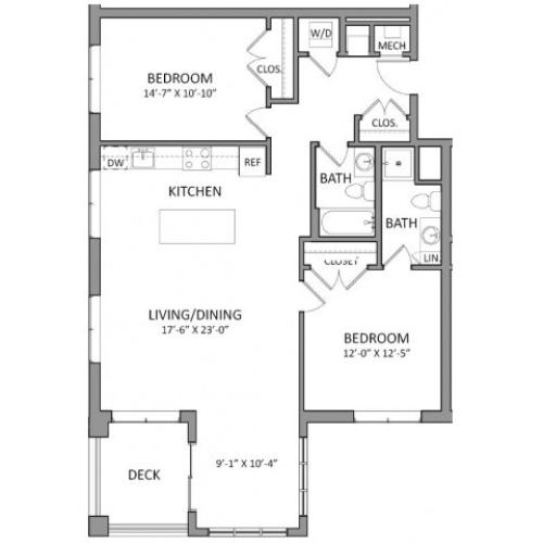 B1A 2 Bed Apartment The Flats at 131