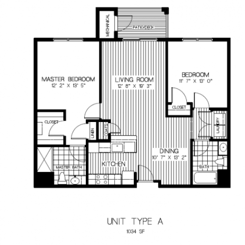 2 Bedroom Floor Plan | Apartments Canton MA | Residences at Great Pond