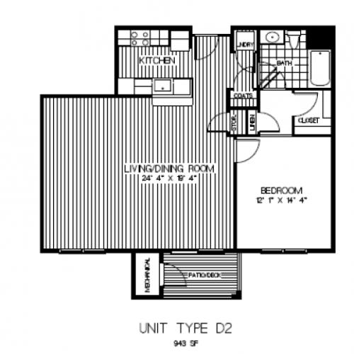 Floor Plan 1 | Apartments For Rent In Stoughton MA | Residences at Great Pond