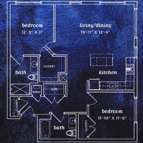 Two Bedroom Floor Plan