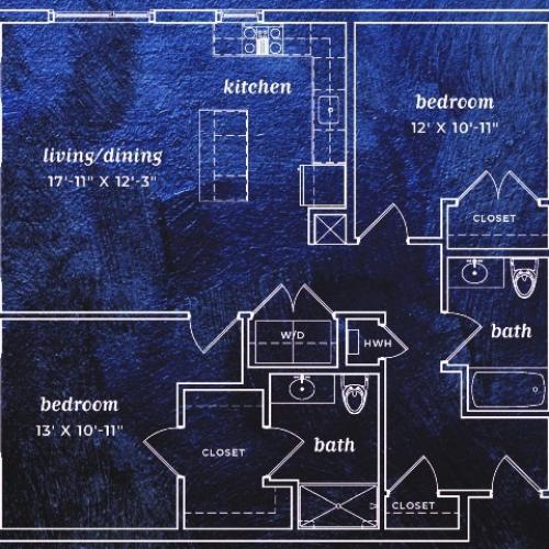 Two Bedroom Floor Plan