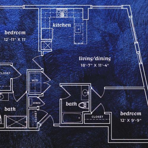 Two Bedroom Floor Plan
