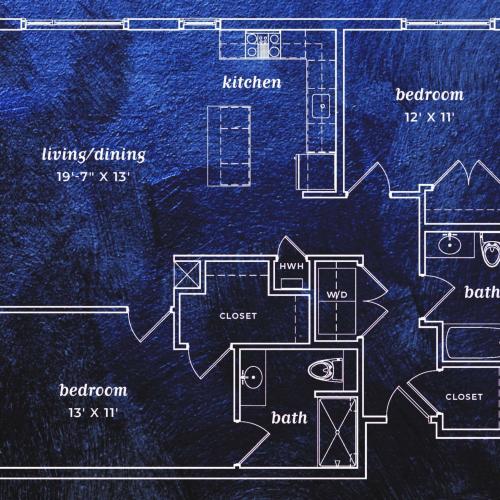 Two Bedroom Floor Plan