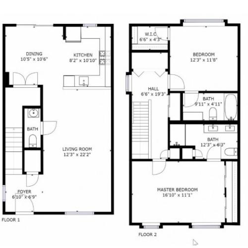 Two Bedroom 2 Bed Apartment Lawrenceville Gardens