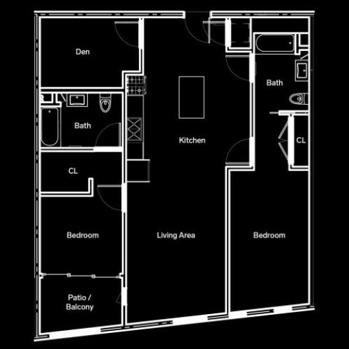2 Bedroom Floor Plan