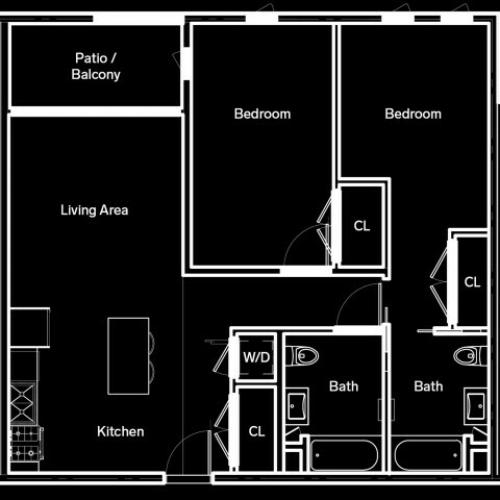 2 Bedroom Floor Plan