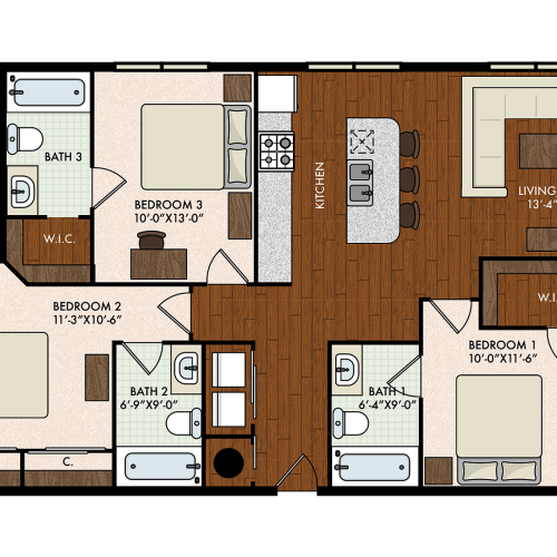 3BR/3BA - Large