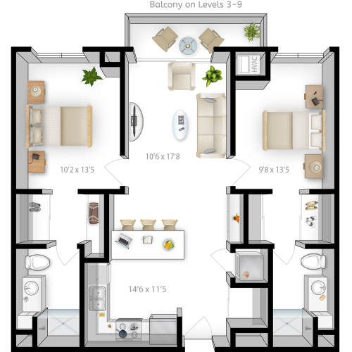 2BR/2BA - Stillwater