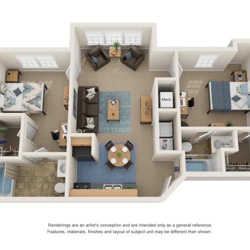2BR/2BA - Premium