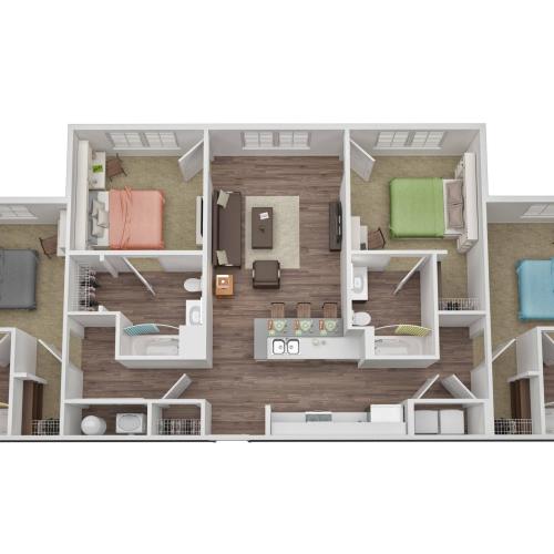 4BR/4BA - Flat