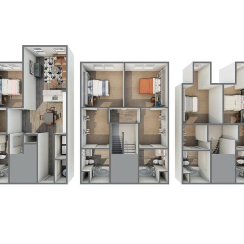 3D Floor Plan of 5x5