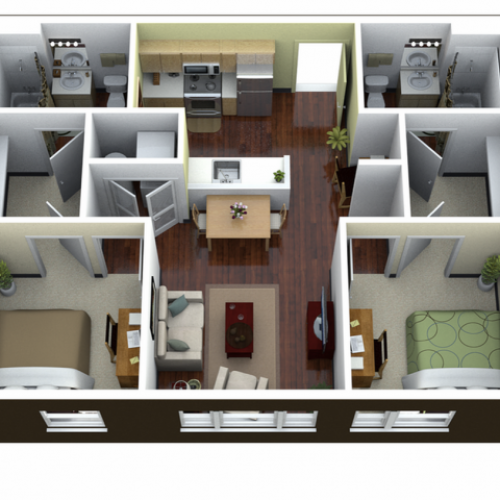 2BR/2BA
