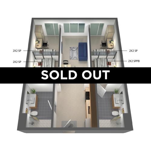 2BR 2 BA - Quad