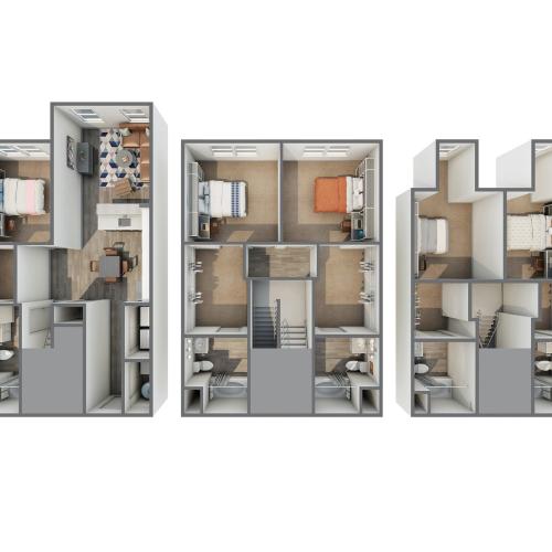 3D Floor Plan of 5x5