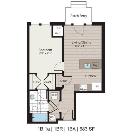 1BR/1BA