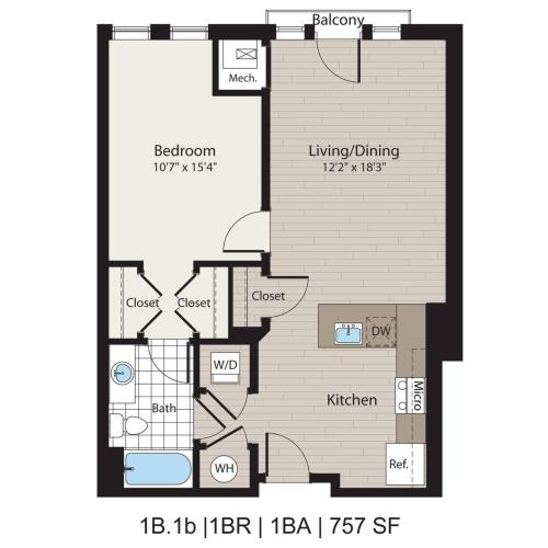 1BR/1BA