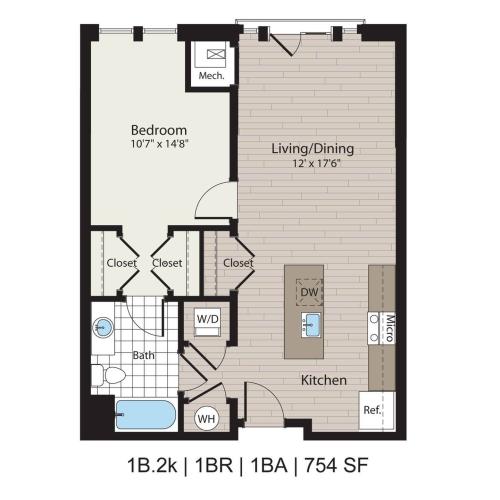 1BR/1BA