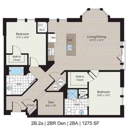 2BD/2BA with Den