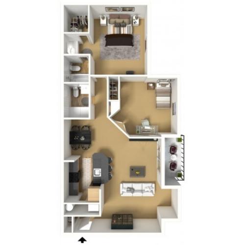 Myrtle 1 Bed Apartment Greens at Schumaker Pond