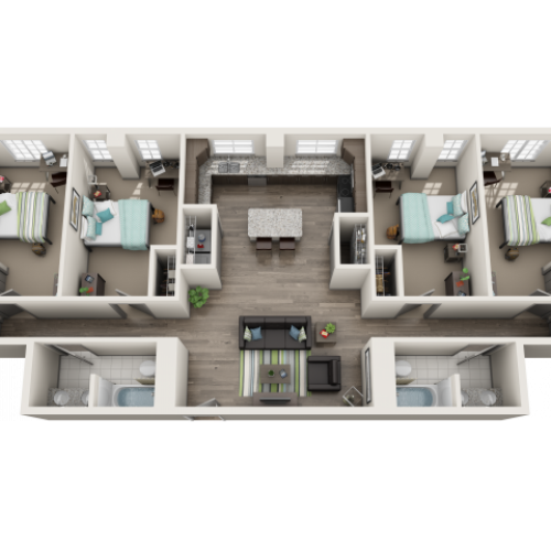 4 Bedroom Floor Plan