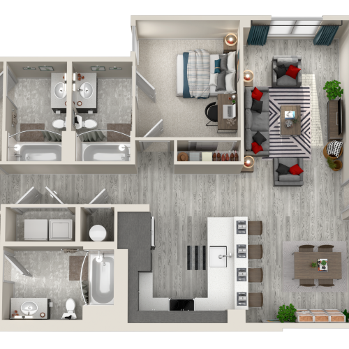 4 Bedroom, 4 Bathroom Floorplan A.4