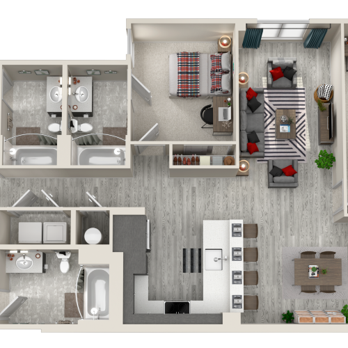 4 Bedroom, 4 Bathroom Floorplan A.5