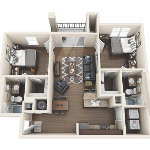 2 Bedroom Floorplan