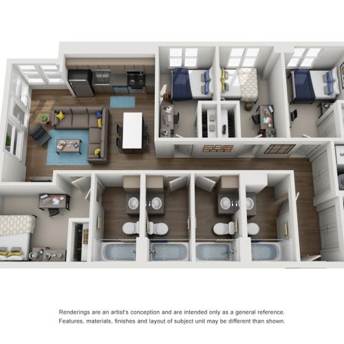 four bedroom apartment in ann arbor