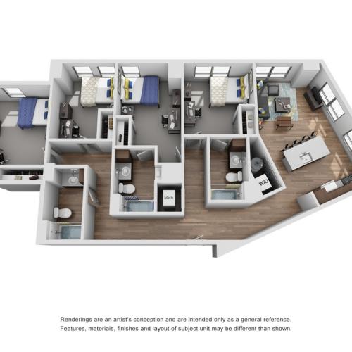 four bedroom apartment in ann arbor