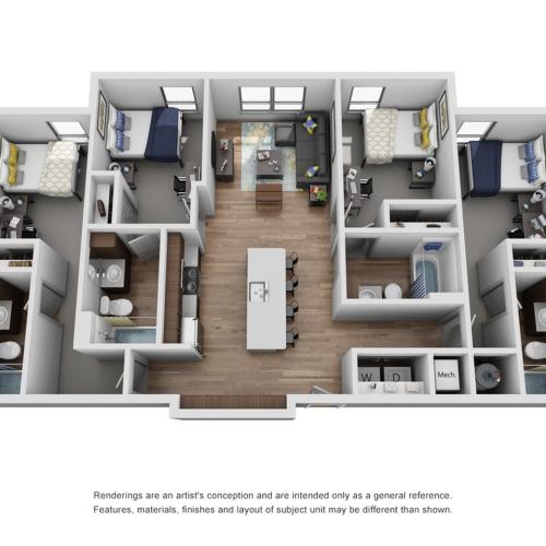 four bedroom apartment in ann arbor