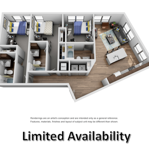 three bedroom apartment in ann arbor