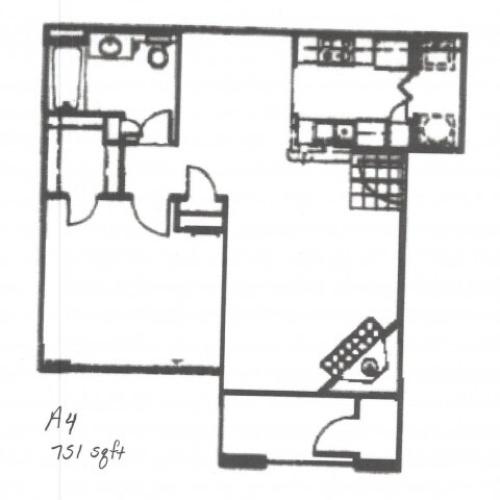 A1 1 Bed Apartment Post Oaks Apartments