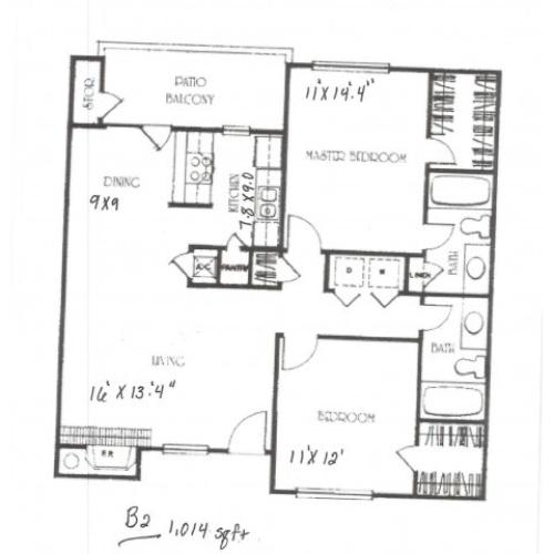 A1 1 Bed Apartment Post Oaks Apartments