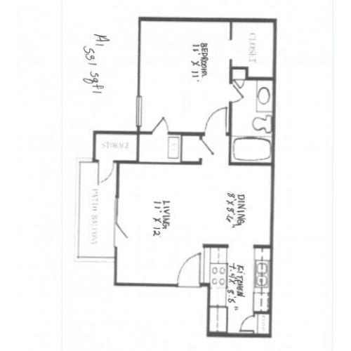 B2 2 Bed Apartment Post Oaks Apartments