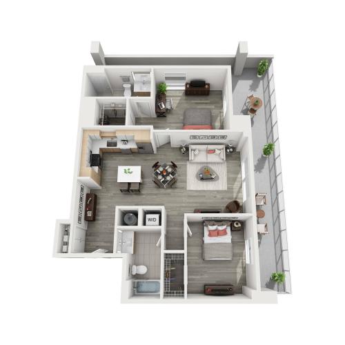 Motion at Dadeland B6 Floor Plan