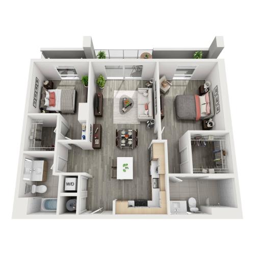 Motion at Dadeland B4-B Floor Plan