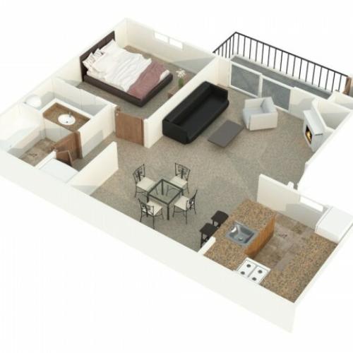 1 bedroom apartment floor plan