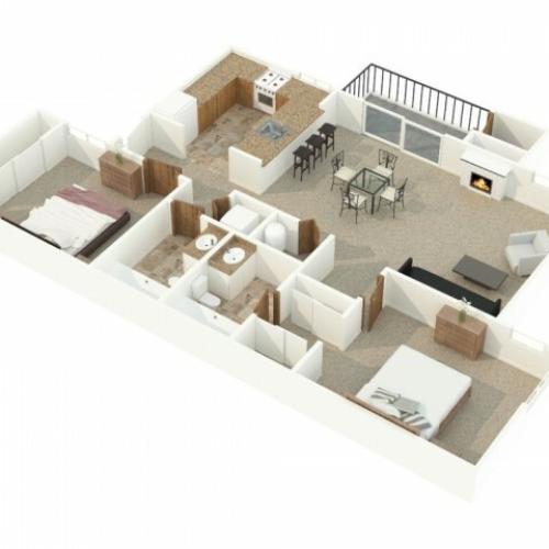 2 bedroom apartment floor plan