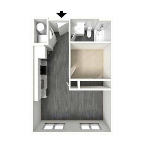 Studio apartment floor plan