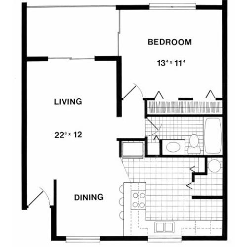 Price Pleaser 1 Bed Apartment Marcell Gardens Apartments