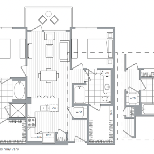 Q - 2 Bedroom / 2 Bath