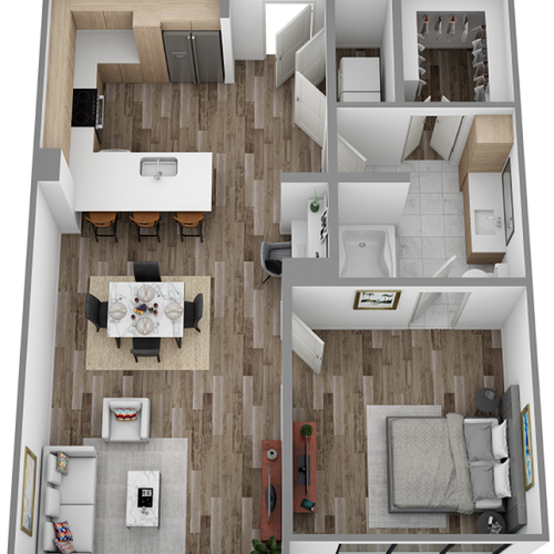 I: 1 bed / 1 bath