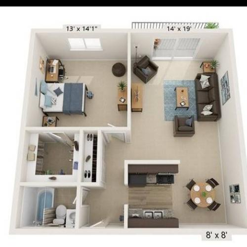 White Oak 2 Bed Apartment Glen Oaks Commons