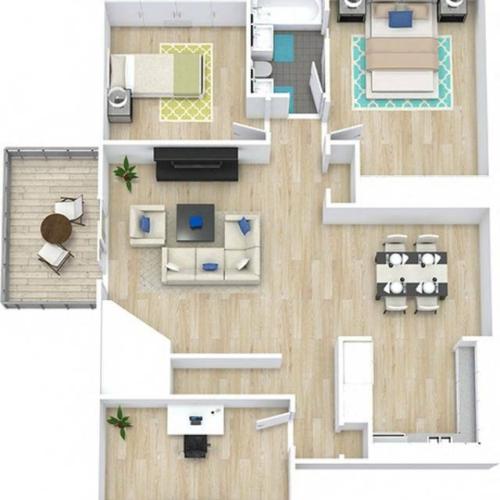 Floorplan 	Traditional 2x1 w/den (Out...(B3li)