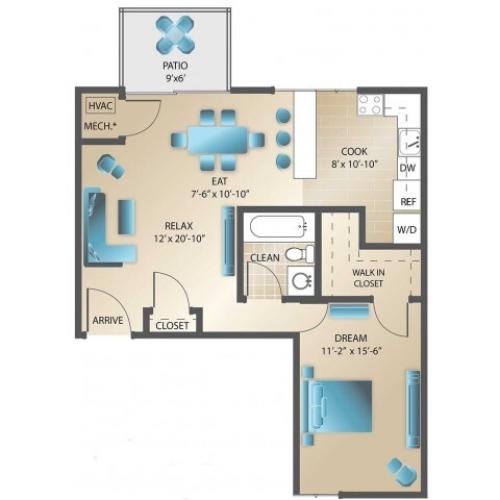 2BD 2 Bed Apartment Cavalier Country Club Apartments