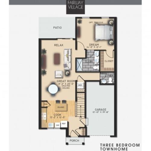 4 Bd Townhome 4 Bed Apartment Fairway Village Rental Townhomes