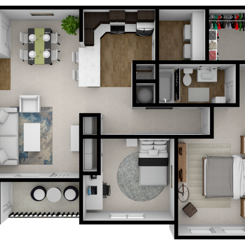 Dream Paducah B1L 2 Bed 1 Bath 1002 Sq Ft